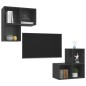 vidaXL 4-tlg. TV-Schrank-Set Grau Holzwerkstoff vidaXL 4-tlg. TV-Schrank-Set Grau Holzwerkstoff