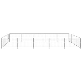 vidaXL Hundezwinger Silbern 20 m² Stahl