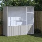 vidaXL Voliere Grau 215x78x200 cm Verzinkter Stahl vidaXL Voliere Grau 215x78x200 cm Verzinkter Stahl