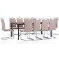 vidaXL 11-tlg. Essgruppe Kunstleder Cappuccino-Braun vidaXL 11-tlg. Essgruppe Kunstleder Cappuccino-Braun