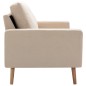 vidaXL 2-tlg. Sofagarnitur Stoff Creme vidaXL 2-tlg. Sofagarnitur Stoff Creme