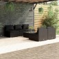 vidaXL 6-tlg. Garten-Lounge-Set mit Kissen Poly Rattan Schwarz vidaXL 6-tlg. Garten-Lounge-Set mit Kissen Poly Rattan Schwarz