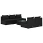 vidaXL 6-tlg. Garten-Lounge-Set mit Kissen Poly Rattan Schwarz vidaXL 6-tlg. Garten-Lounge-Set mit Kissen Poly Rattan Schwarz