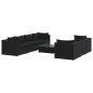 vidaXL 8-tlg. Garten-Lounge-Set mit Kissen Poly Rattan Schwarz vidaXL 8-tlg. Garten-Lounge-Set mit Kissen Poly Rattan Schwarz