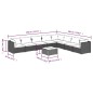 vidaXL 9-tlg. Garten-Lounge-Set mit Kissen Poly Rattan Braun vidaXL 9-tlg. Garten-Lounge-Set mit Kissen Poly Rattan Braun