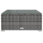vidaXL 9-tlg. Garten-Lounge-Set mit Kissen Poly Rattan Grau vidaXL 9-tlg. Garten-Lounge-Set mit Kissen Poly Rattan Grau