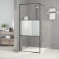 vidaXL Duschwand für Begehbare Dusche Schwarz 90x195cm Halbmatt ESG vidaXL Duschwand für Begehbare Dusche Schwarz 90x195cm Halbmatt ESG