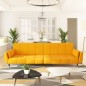 vidaXL Schlafsofa 2-Sitzer mit 2 Kissen Gelb Samt vidaXL Schlafsofa 2-Sitzer mit 2 Kissen Gelb Samt