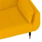 vidaXL Schlafsofa 2-Sitzer mit 2 Kissen Gelb Samt vidaXL Schlafsofa 2-Sitzer mit 2 Kissen Gelb Samt