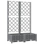 vidaXL Pflanzkübel mit Rankgitter Hellgrau 80x40x121,5 cm PP vidaXL Pflanzkübel mit Rankgitter Hellgrau 80x40x121,5 cm PP