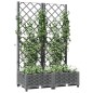 vidaXL Pflanzkübel mit Rankgitter Hellgrau 80x40x121,5 cm PP vidaXL Pflanzkübel mit Rankgitter Hellgrau 80x40x121,5 cm PP