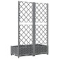 vidaXL Pflanzkübel mit Rankgitter Hellgrau 80x40x121,5 cm PP vidaXL Pflanzkübel mit Rankgitter Hellgrau 80x40x121,5 cm PP
