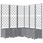 vidaXL Pflanzkübel mit Rankgitter Hellgrau 120x120x136 cm PP vidaXL Pflanzkübel mit Rankgitter Hellgrau 120x120x136 cm PP