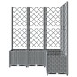 vidaXL Pflanzkübel mit Rankgitter Hellgrau 120x120x136 cm PP vidaXL Pflanzkübel mit Rankgitter Hellgrau 120x120x136 cm PP