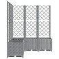 vidaXL Pflanzkübel mit Rankgitter Hellgrau 120x120x136 cm PP vidaXL Pflanzkübel mit Rankgitter Hellgrau 120x120x136 cm PP