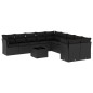 vidaXL 11-tlg. Garten-Sofagarnitur mit Kissen Schwarz Poly Rattan vidaXL 11-tlg. Garten-Sofagarnitur mit Kissen Schwarz Poly Rattan