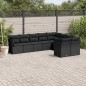 vidaXL 9-tlg. Garten-Sofagarnitur mit Kissen Schwarz Poly Rattan vidaXL 9-tlg. Garten-Sofagarnitur mit Kissen Schwarz Poly Rattan
