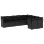 vidaXL 9-tlg. Garten-Sofagarnitur mit Kissen Schwarz Poly Rattan vidaXL 9-tlg. Garten-Sofagarnitur mit Kissen Schwarz Poly Rattan