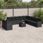 vidaXL 12-tlg. Garten-Sofagarnitur mit Kissen Schwarz Poly Rattan vidaXL 12-tlg. Garten-Sofagarnitur mit Kissen Schwarz Poly Rattan