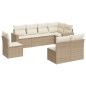 vidaXL 8-tlg. Garten-Sofagarnitur mit Kissen Beige Poly Rattan vidaXL 8-tlg. Garten-Sofagarnitur mit Kissen Beige Poly Rattan