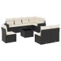 vidaXL 9-tlg. Garten-Sofagarnitur mit Kissen Schwarz Poly Rattan vidaXL 9-tlg. Garten-Sofagarnitur mit Kissen Schwarz Poly Rattan