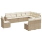 vidaXL 10-tlg. Garten-Sofagarnitur mit Kissen Beige Poly Rattan vidaXL 10-tlg. Garten-Sofagarnitur mit Kissen Beige Poly Rattan