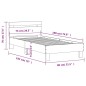 vidaXL Bettgestell mit Kopfteil Betongrau 75x190 cm Holzwerkstoff vidaXL Bettgestell mit Kopfteil Betongrau 75x190 cm Holzwerkstoff