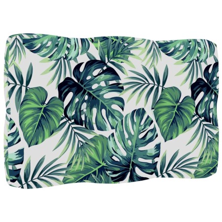 vidaXL Palettenkissen Blattmuster 60x40x12 cm Stoff
