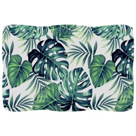 vidaXL Palettenkissen Blattmuster 60x40x12 cm Stoff