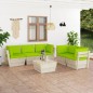 6-tlg. Garten-Sofagarnitur aus Paletten mit Kissen Fichtenholz 6-tlg. Garten-Sofagarnitur aus Paletten mit Kissen Fichtenholz