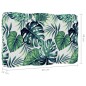 vidaXL Palettenkissen Blattmuster 60x40x12 cm Stoff vidaXL Palettenkissen Blattmuster 60x40x12 cm Stoff