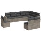vidaXL 10-tlg. Garten-Sofagarnitur mit Kissen Grau Poly Rattan vidaXL 10-tlg. Garten-Sofagarnitur mit Kissen Grau Poly Rattan