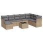 vidaXL 9-tlg. Garten-Sofagarnitur mit Kissen Beige Poly Rattan vidaXL 9-tlg. Garten-Sofagarnitur mit Kissen Beige Poly Rattan
