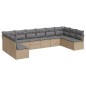 vidaXL 10-tlg. Garten-Sofagarnitur mit Kissen Beige Poly Rattan vidaXL 10-tlg. Garten-Sofagarnitur mit Kissen Beige Poly Rattan