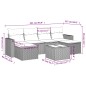 vidaXL 7-tlg. Garten-Sofagarnitur mit Kissen Schwarz Poly Rattan vidaXL 7-tlg. Garten-Sofagarnitur mit Kissen Schwarz Poly Rattan