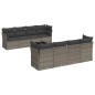 vidaXL 9-tlg. Garten-Sofagarnitur mit Kissen Grau Poly Rattan vidaXL 9-tlg. Garten-Sofagarnitur mit Kissen Grau Poly Rattan