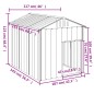 vidaXL Hundehütte mit Dach Anthrazit 117x153x123cm Verzinkter Stahl vidaXL Hundehütte mit Dach Anthrazit 117x153x123cm Verzinkter Stahl