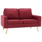 vidaXL 2-Sitzer-Sofa Weinrot Stoff vidaXL 2-Sitzer-Sofa Weinrot Stoff