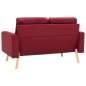vidaXL 2-Sitzer-Sofa Weinrot Stoff vidaXL 2-Sitzer-Sofa Weinrot Stoff