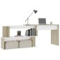 vidaXL Eckschreibtisch Weiß Sonoma-Eiche 200x50x76 cm Holzwerkstoff vidaXL Eckschreibtisch Weiß Sonoma-Eiche 200x50x76 cm Holzwerkstoff