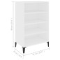 vidaXL Sideboard Weiß 57x35x90 cm Holzwerkstoff vidaXL Sideboard Weiß 57x35x90 cm Holzwerkstoff