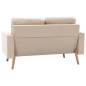vidaXL 2-Sitzer-Sofa Creme Stoff vidaXL 2-Sitzer-Sofa Creme Stoff