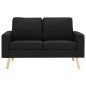vidaXL 2-Sitzer-Sofa Schwarz Stoff vidaXL 2-Sitzer-Sofa Schwarz Stoff