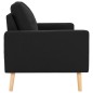 vidaXL 2-Sitzer-Sofa Schwarz Stoff vidaXL 2-Sitzer-Sofa Schwarz Stoff