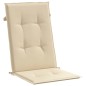 vidaXL Gartenstuhlauflagen für Hochlehner 2Stk. Beige 120x50x3cm Stoff vidaXL Gartenstuhlauflagen für Hochlehner 2Stk. Beige 120x50x3cm Stoff