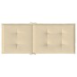 vidaXL Gartenstuhlauflagen für Hochlehner 2Stk. Beige 120x50x3cm Stoff vidaXL Gartenstuhlauflagen für Hochlehner 2Stk. Beige 120x50x3cm Stoff