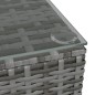 vidaXL 4-tlg. Garten-Lounge-Set mit Kissen Grau Poly Rattan vidaXL 4-tlg. Garten-Lounge-Set mit Kissen Grau Poly Rattan