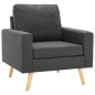 vidaXL 2-tlg. Sofagarnitur Stoff Dunkelgrau vidaXL 2-tlg. Sofagarnitur Stoff Dunkelgrau