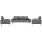 vidaXL 3-tlg. Sofagarnitur Stoff Hellgrau vidaXL 3-tlg. Sofagarnitur Stoff Hellgrau