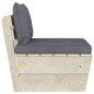 vidaXL Garten-Paletten-Mittelsofa mit Kissen Imprägniertes Fichtenholz vidaXL Garten-Paletten-Mittelsofa mit Kissen Imprägniertes Fichtenholz